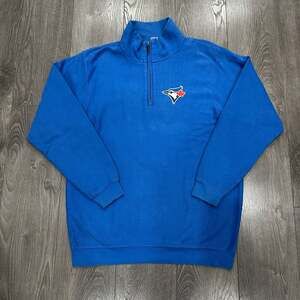 Toronto Blue Jays MLB Genuine Merchandise 1/4 Zip Sweatshirt Blue - M